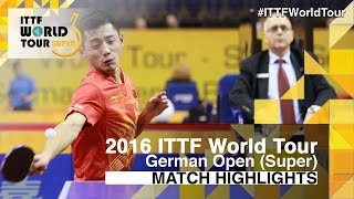 【動画】パナギオティス・ギオニス VS 張継科 2016年ドイツオープン ベスト32