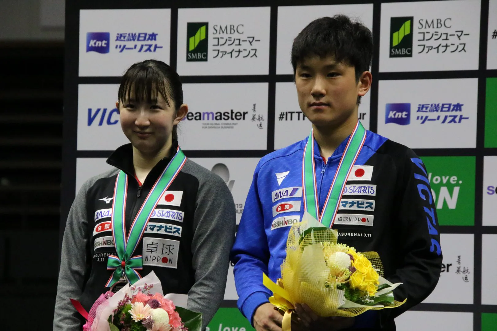 早田・張本ペア、混合ダブルス準優勝　早田「すごく自信になった」＜ライオン卓球ジャパンOP荻村杯＞