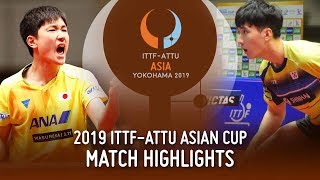 【動画】張本智和 VS 李尚洙 2019 ITTF-ATTUアジアカップ 準々決勝