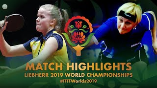【動画】BERGAND Filippa VS KLIMANOVA Natalija 2019 世界選手権
