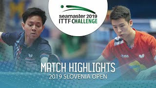 【動画】パダサーク VS TIAN Ye 2019 ITTFチャレンジ・スロベニアオープン