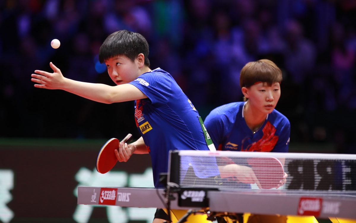 写真：世界卓球を制した孫穎莎（写真左）と王曼昱/提供：ittfworld