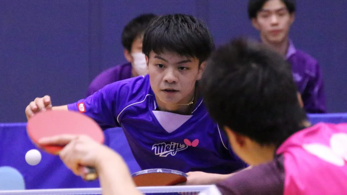 ルーキー宇田幸矢がラストで勝利 明大卓球部現役、五輪代表擁するOB 