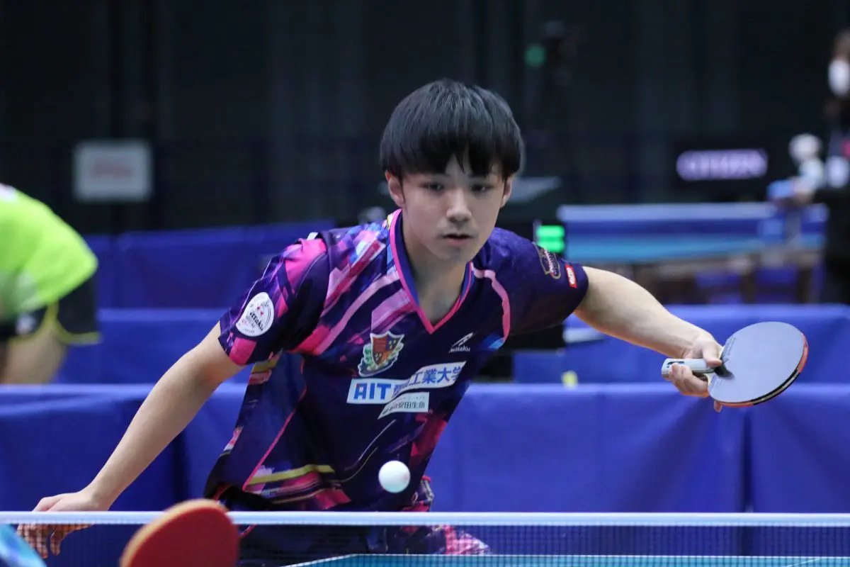 写真：木造勇人（愛知工業大）は龍崎東寅（明治大）との大学生対決/撮影：ラリーズ編集部