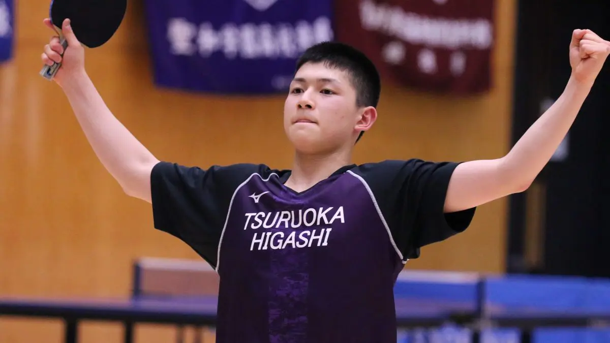 高校選抜3位の男子・鶴岡東がV シングルスは櫻井倭が優勝＜卓球