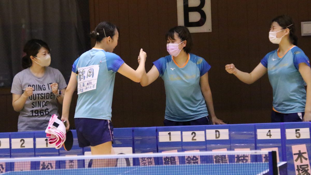 神戸松蔭女子学院大、勢い止まらず　ストレート勝ちで決勝へ＜卓球・インカレ女子＞