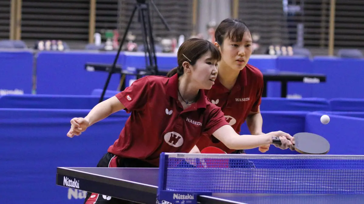 早稲田対決は岩越 笹尾ペアに軍配 女子ダブルス決勝は早稲田vs専修 卓球 全日学 卓球メディア Rallys ラリーズ