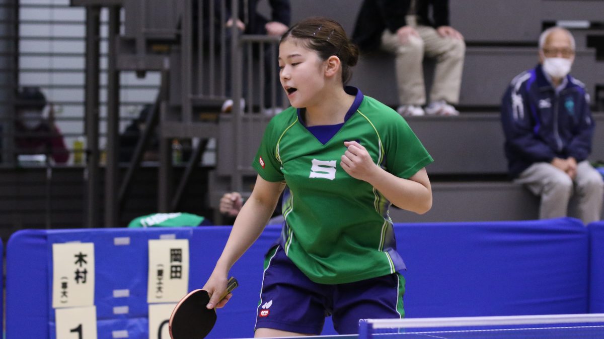 専大・木村香純、熱戦制して決勝進出　初優勝で有終の美を飾れるか＜卓球・全日学＞