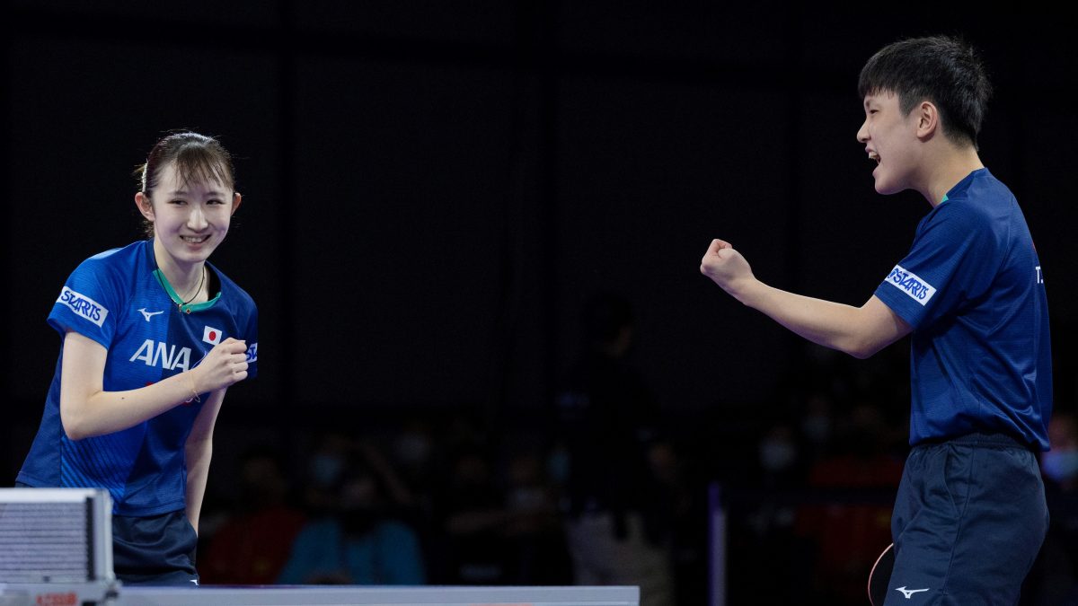 張本/早田ペア、フルゲームで米中ペアに勝利　決勝で中国超え目指す＜世界卓球2021＞