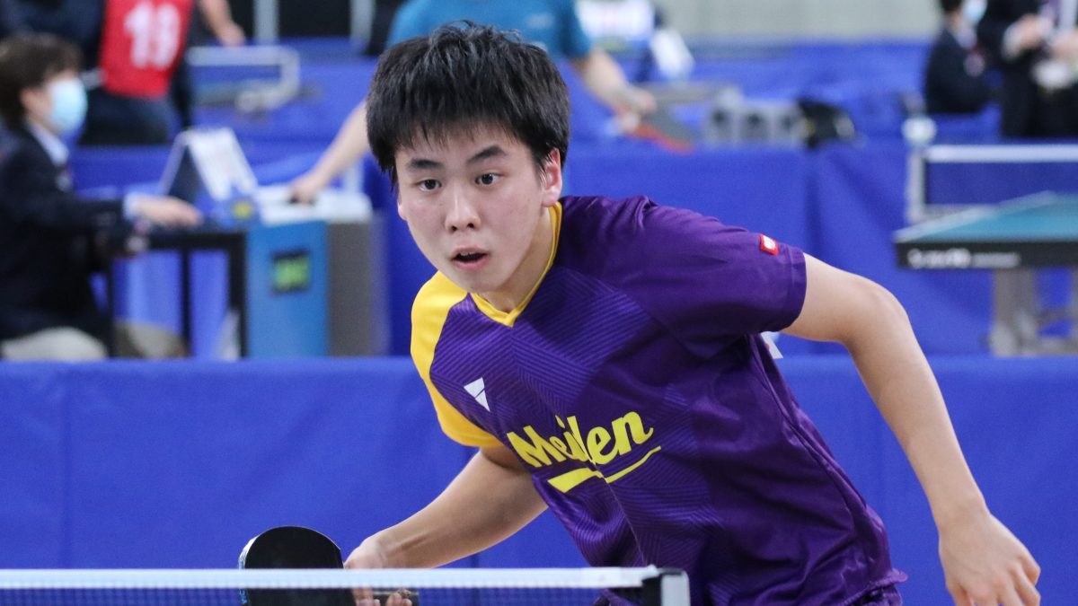 前回大会ジュニア王者・濵田一輝は白星スタート＜全日本卓球2022男子単2回戦②＞