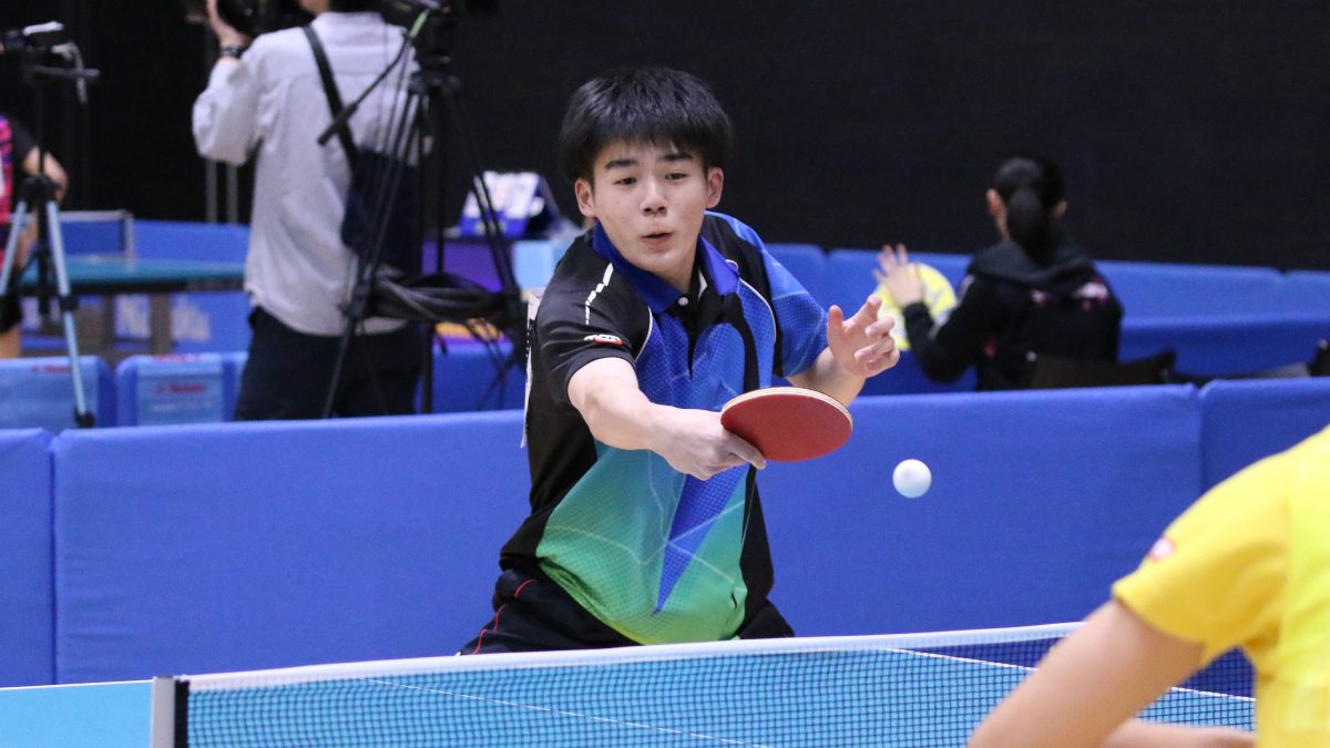 慶應義塾・川瀨俊也、2戦連続完封で予選突破　男子シングルス予選リーグ結果②＜全国高校選抜卓球大会＞