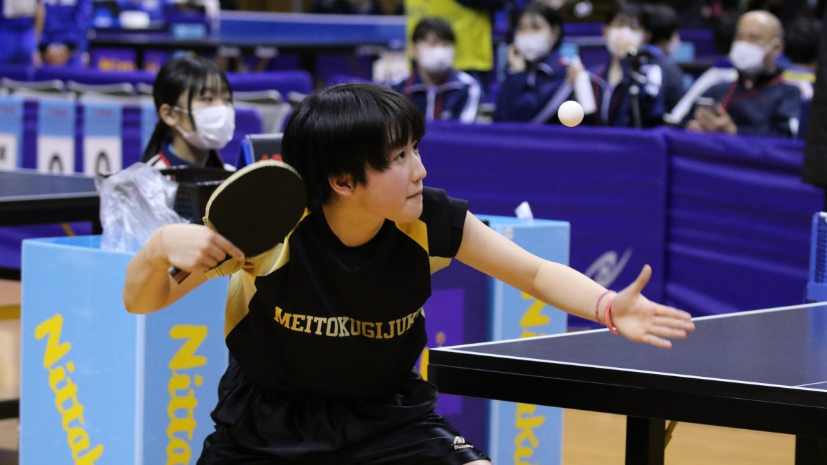 明徳義塾中、明豊中が5-0勝ち　女子予選I～Lブロック第1、2試合結果＜全国中学選抜卓球大会＞