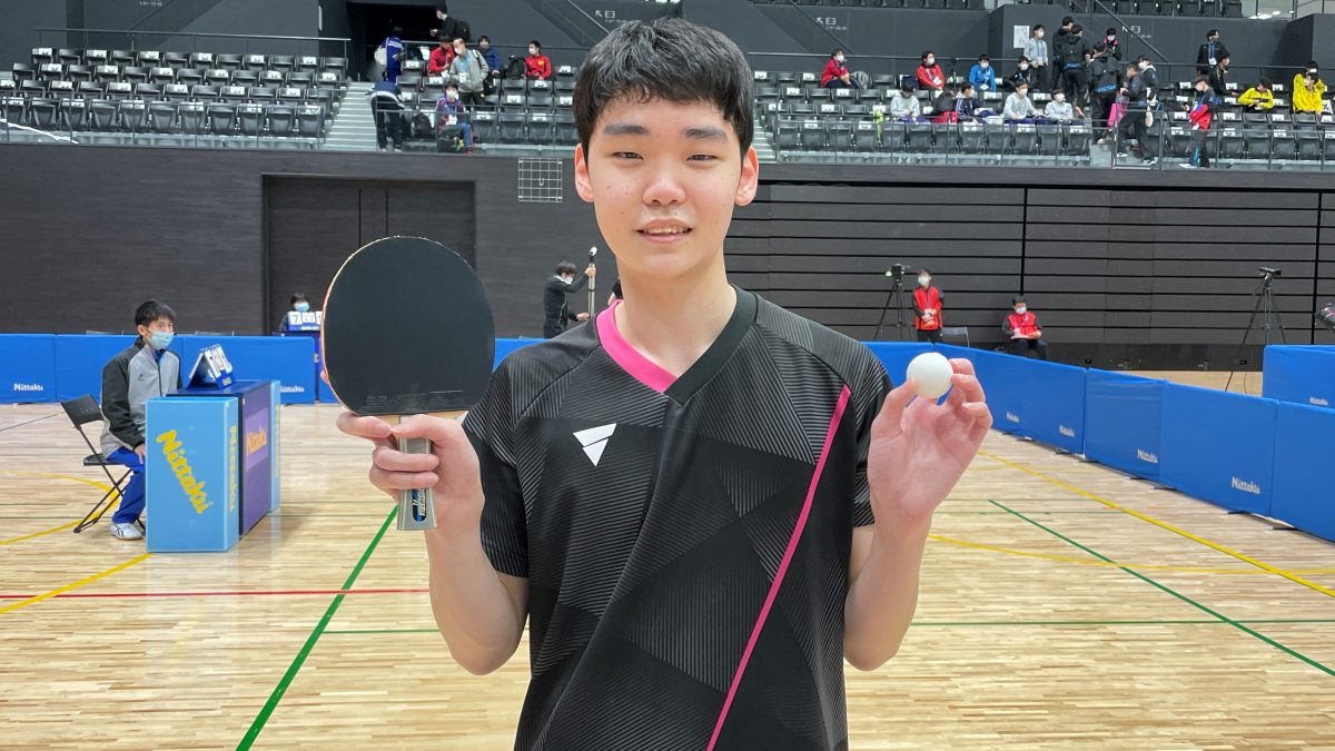 自由ヶ丘・井修紀がV　卓球部初の全国大会で優勝の快挙＜全国高校選抜卓球大会・男子シングルス決勝＞