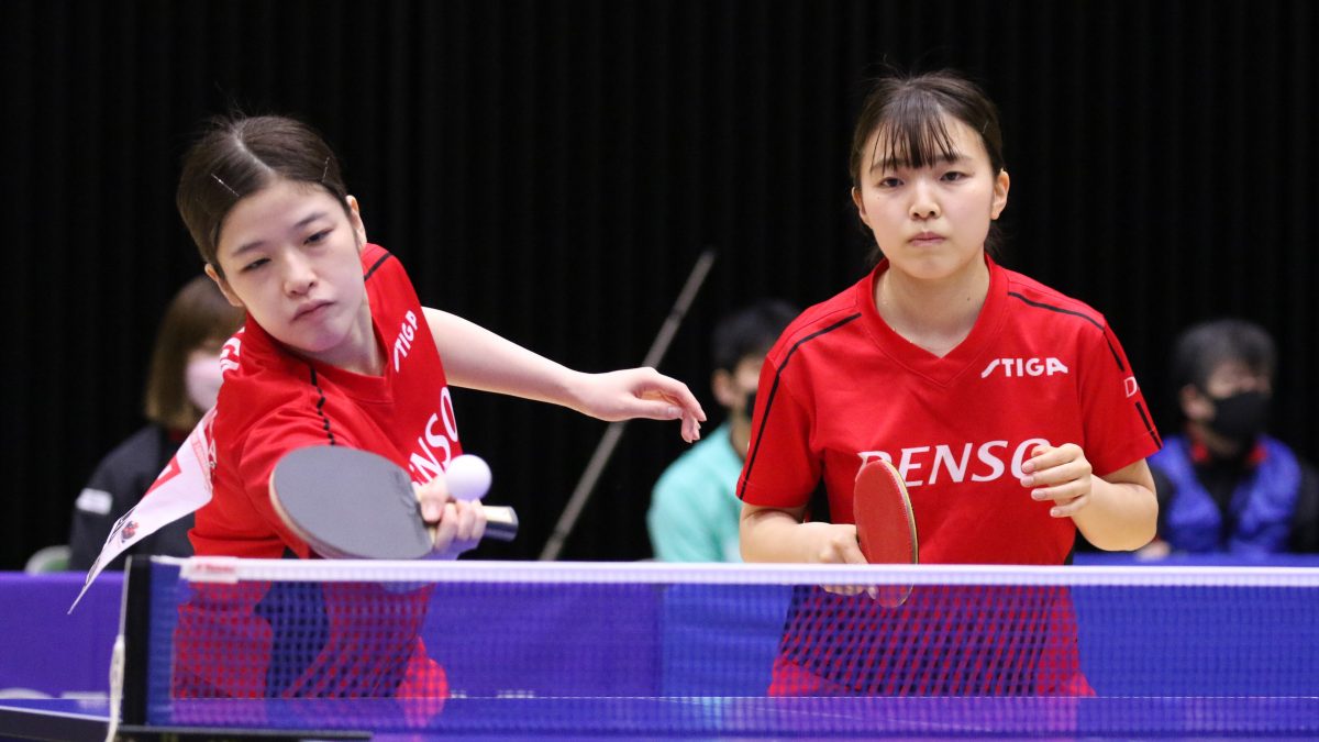 中畑/阿部ペアらが8強入り　女子複決勝トーナメント1回戦＜日本卓球リーグビッグトーナメント福島大会＞