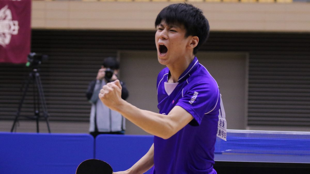 全日本＆全日学王者の戸上隼輔が第1位に　関東学生卓球連盟年間優秀選手賞受賞者が発表