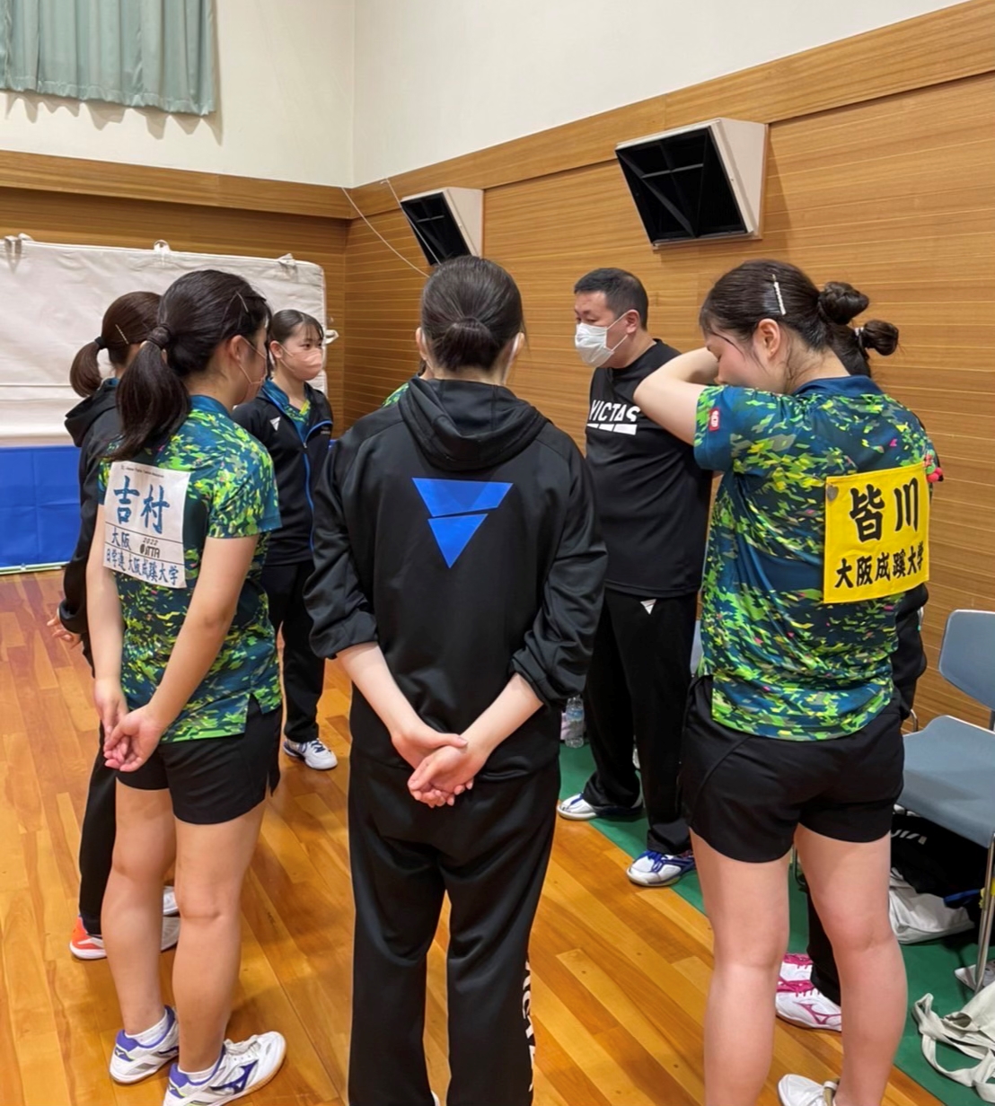 写真：大阪成蹊大学卓球部女子/提供：大阪成蹊大学