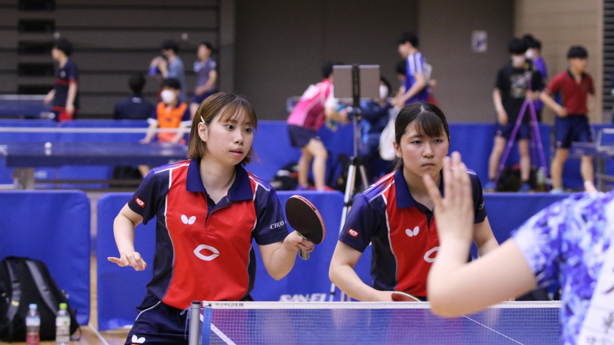 中央大、専修大が2ペアずつ4強入り　女子複準々決勝結果＜関東学生卓球選手権＞