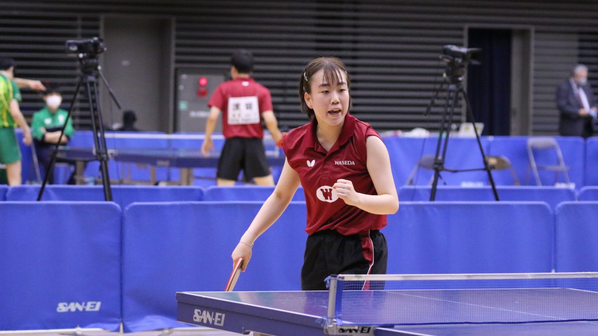 早稲田大・杉田が4強入り　女子単準々決勝結果＜関東学生卓球選手権＞