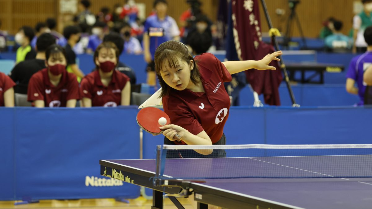 前回覇者の早稲田大、ストレートで勝利　女子予選A～Dブロック1試合目結果＜卓球・インカレ＞