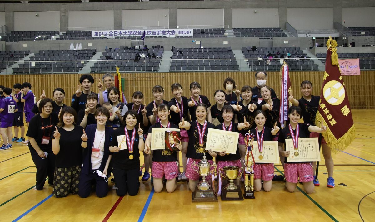 神戸松蔭女子学院大、4年生の団結力が生んだ初優勝＜卓球・インカレ女子＞
