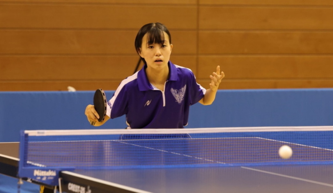 横浜隼人・桧山、1年生対決を制して4回戦に進出　女子シングルス3回戦➀＜卓球・インターハイ＞