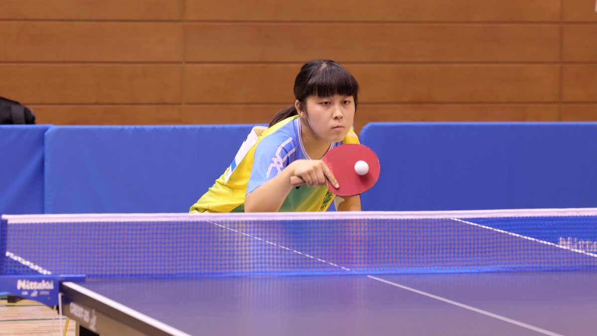 山梨県代表の甲府西・平野亜子、粘り強さを見せて逆転勝利を掴む　女子シングルス2回戦➃＜卓球・インターハイ＞