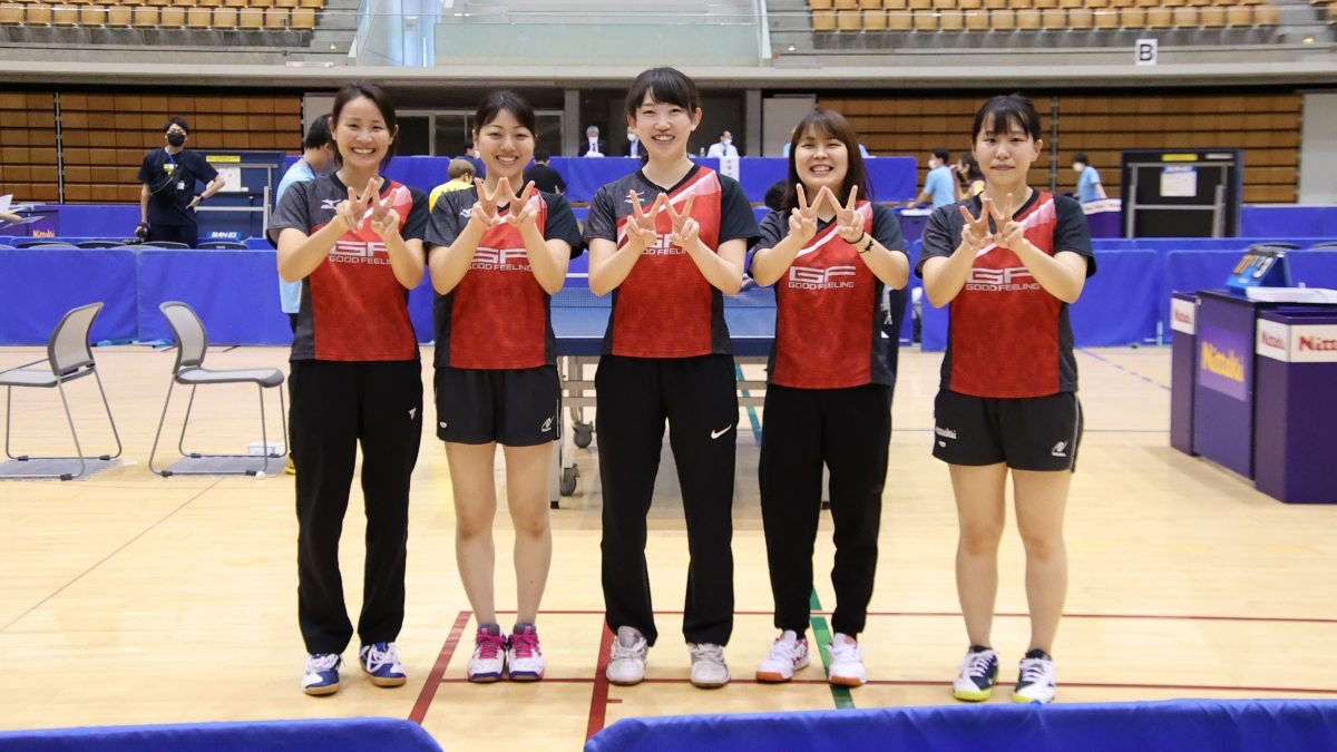 MILFLUR（東京）が優勝　女子30歳以上の部ランキング一覧＜第41回全日本クラブ卓球選手権大会＞