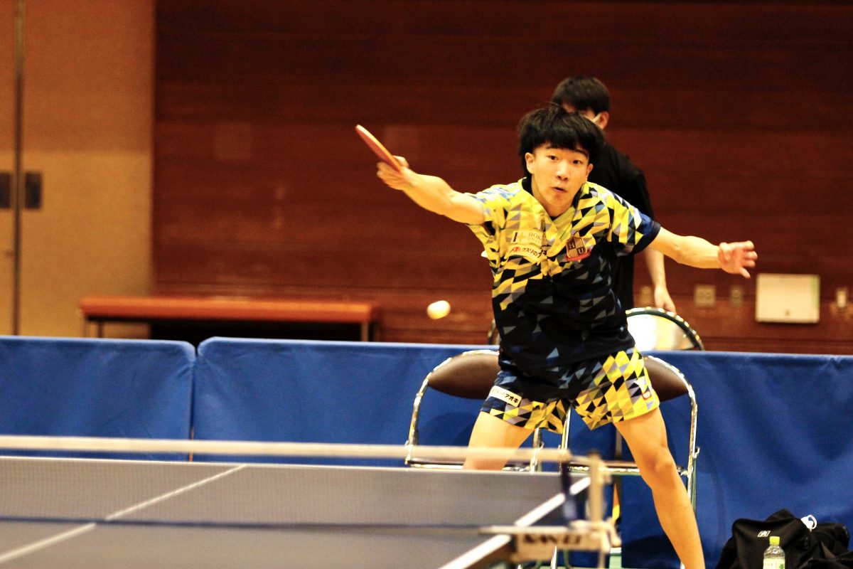 写真：趙子正（北陸大学）/提供：北信越学生卓球連盟