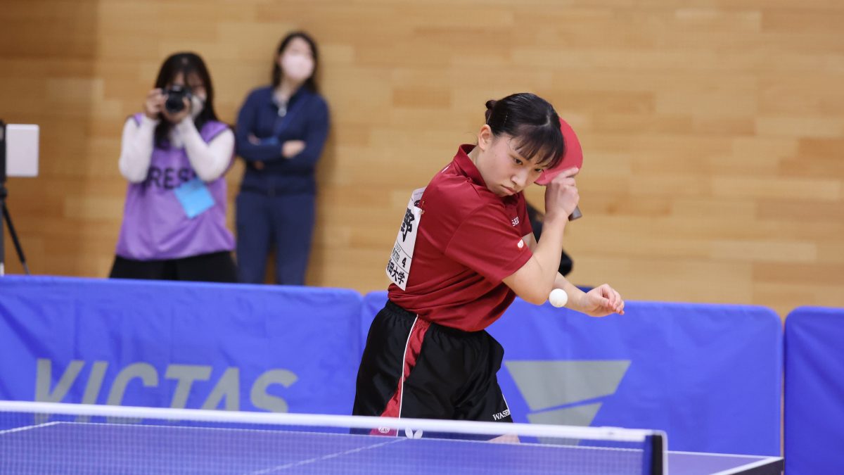 シード選手が登場　女子シングルス2回戦①＜卓球・全日学2022＞