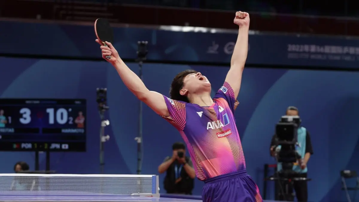張本智和が王楚欽を撃破　王者・中国は今大会初の黒星＜世界卓球選手権2022＞