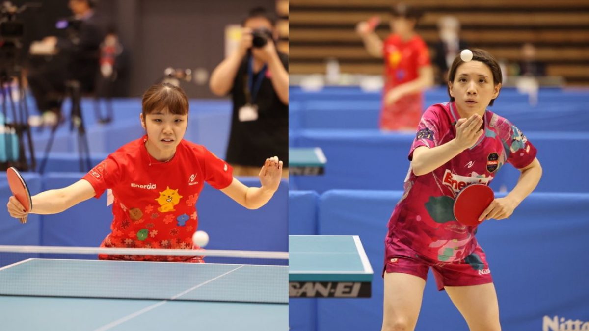 女子単決勝は中国電力対決　どちらが勝っても単複2冠＜卓球・全日本社会人2022＞