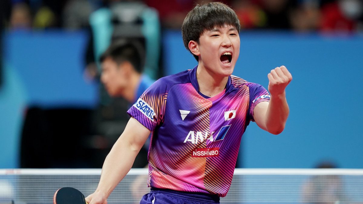 卓球男子世界ランキング(2022年第47週)｜張本智和が自己最高の2位に　宇田も23位に浮上