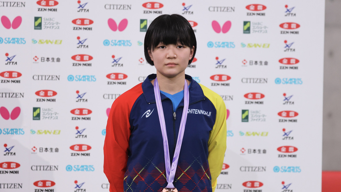 自己最高3位入賞の横井咲桜「我慢して我慢して、粘り強く」＜全日本卓球2023＞