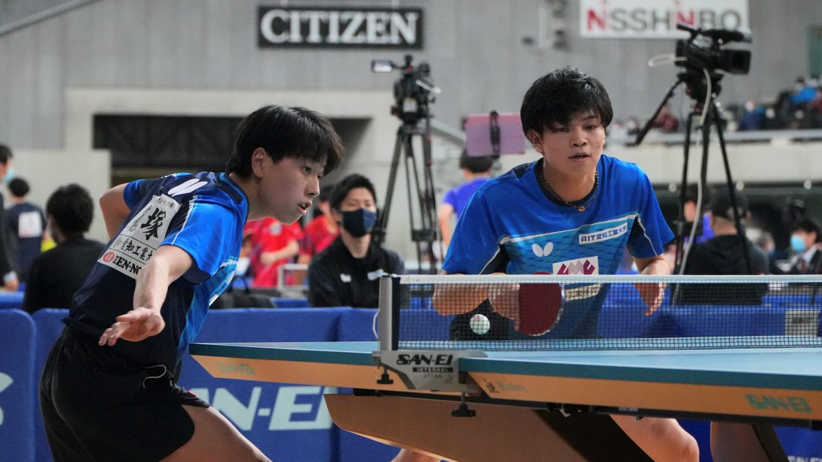 愛工大・田中/篠塚ペアが白星スタート　三部・龍崎ペアもストレート勝利＜全日本卓球2023男子複1回戦＞