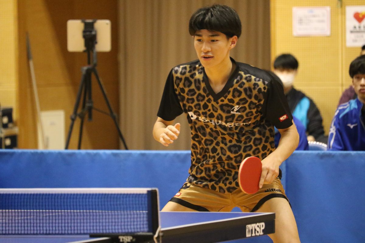 写真：岡野俊介（朝日大学）/提供：東海学生卓球連盟
