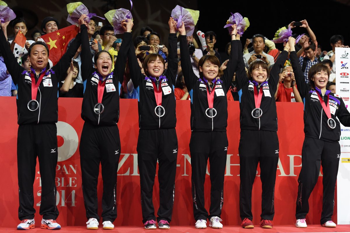 写真：世界卓球2014女子日本代表/写真：平野敬久/アフロ