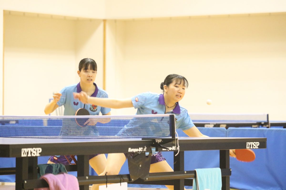 写真：大川真実/森廣伽依（愛知工業大）/提供：東海学生卓球連盟