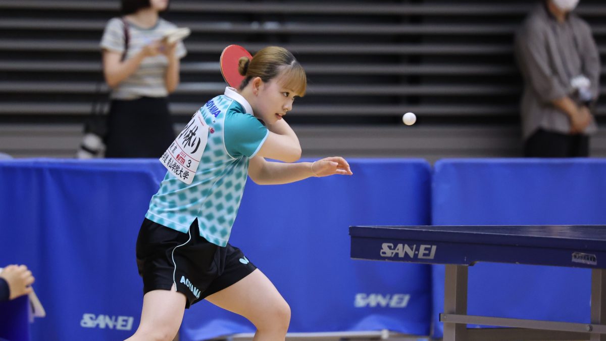 小林りんご、青井さくらの1年生2人がベスト4進出　女子単準々決勝結果＜関東学生卓球選手権＞