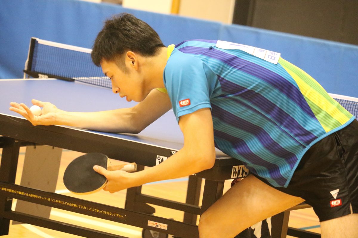 写真：川村康人（朝日大）/提供：東海学生卓球連盟