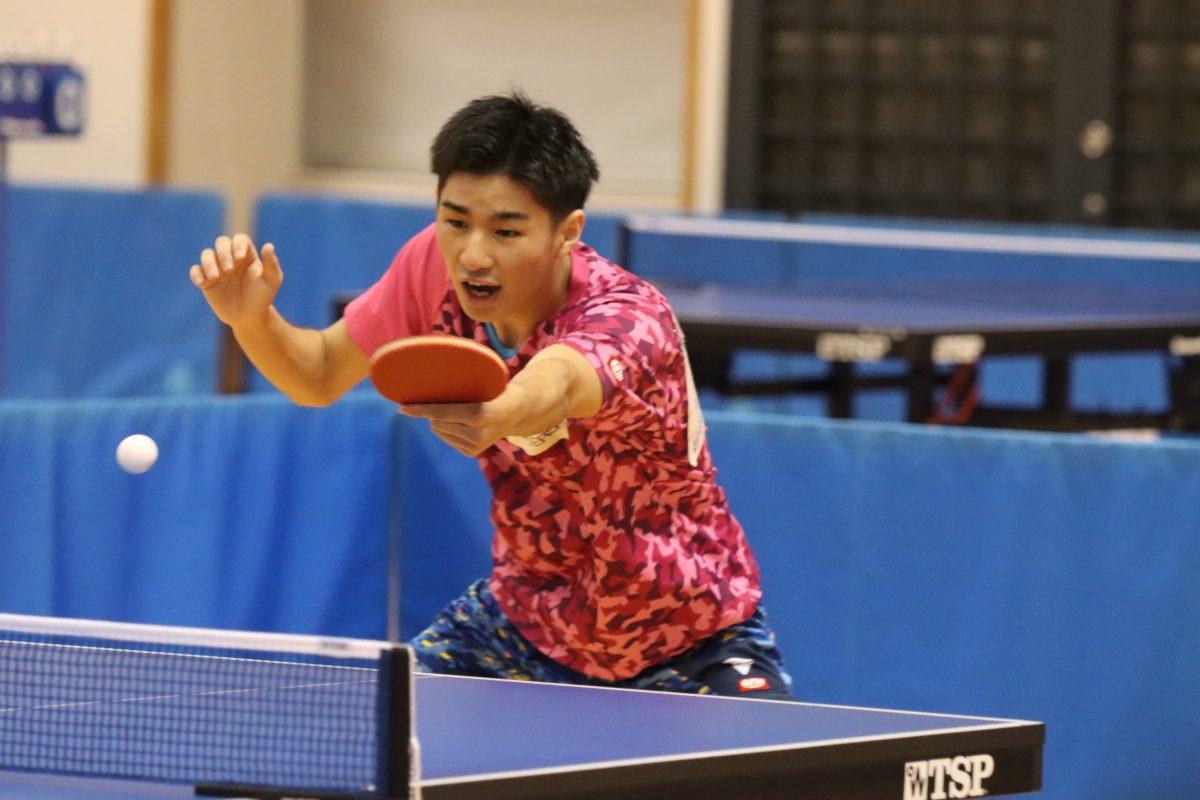 写真：岡野俊介（朝日大）/提供：東海学生卓球連盟