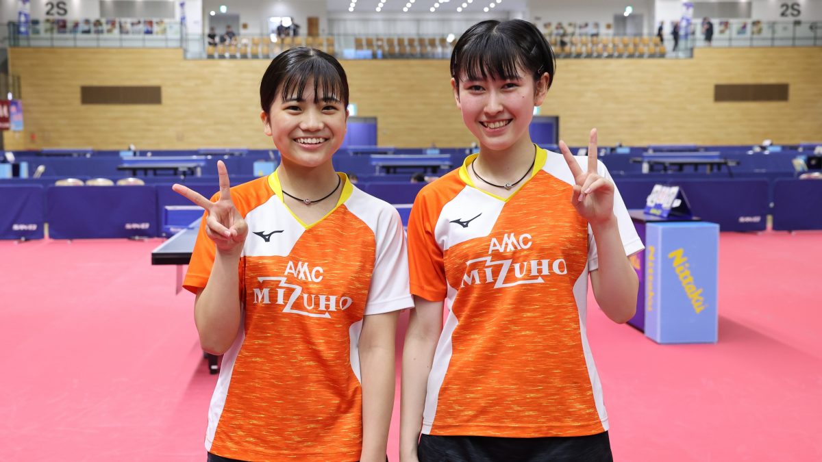 愛み大瑞穂・今枝愛美/遊佐美月ペアがV　愛知県予選のリベンジ果たす＜卓球・インターハイ＞