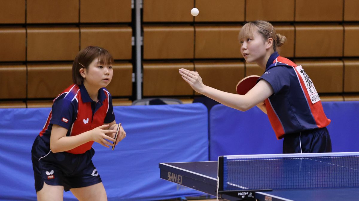 中央大から5ペアがベスト16進出　愛知工業大も3組勝ち残る＜卓球・全日学2023女子複1～3回戦＞