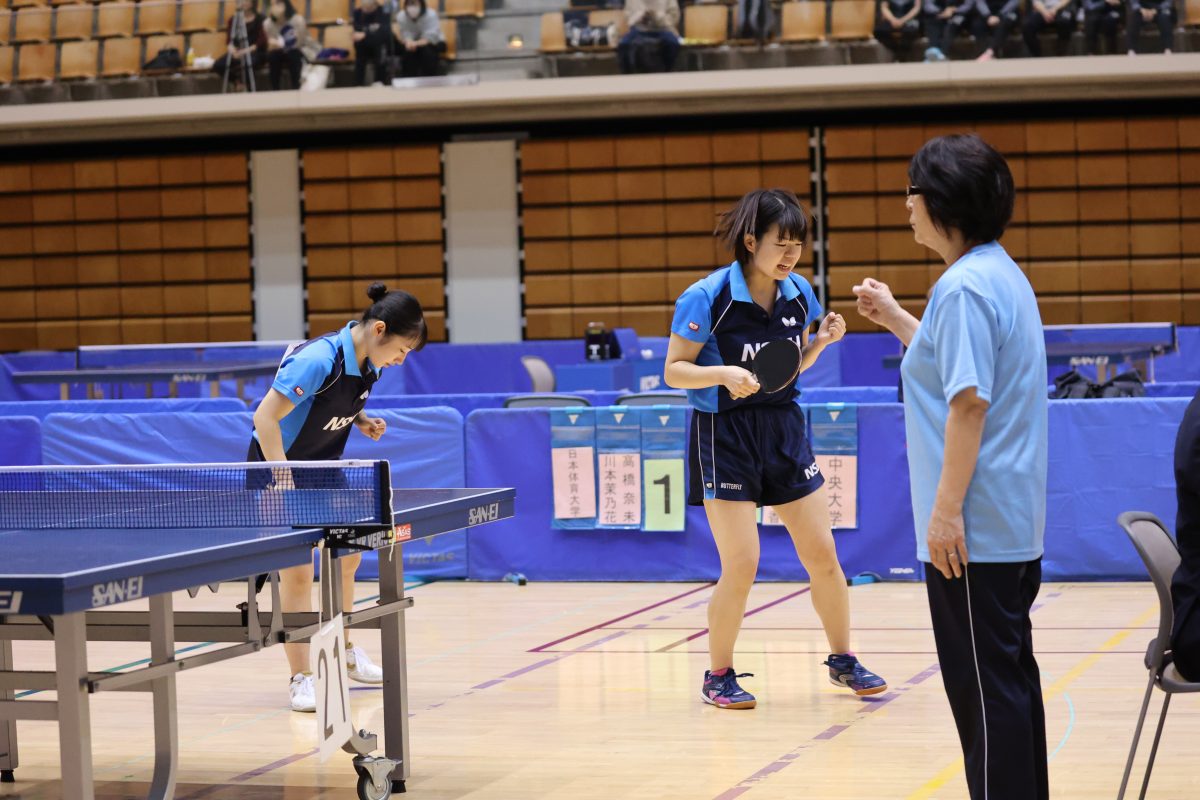 写真：川本茉乃花/髙橋奈未（日本体育大）/撮影：ラリーズ編集部