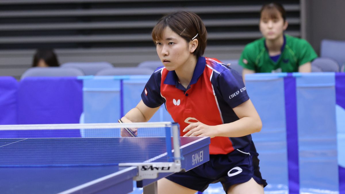 中央大・川北帆香、女子複・混合複で1位通過　単複3種目で予選突破＜全日本卓球・埼玉県予選＞