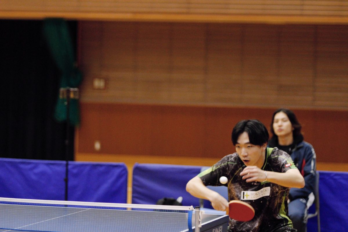 写真：趙子正（北陸大）/提供：北信越学生卓球連盟