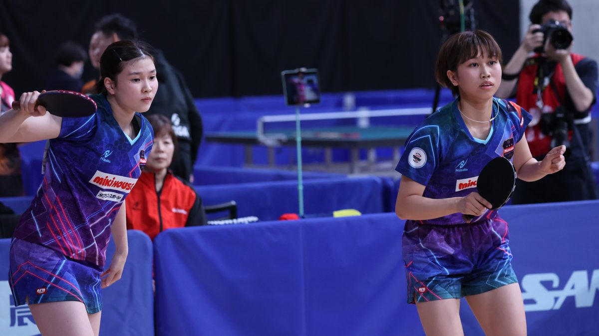 ミキハウス・佐藤/橋本ペア、芝田/大藤ペアが4強入り＜全日本卓球2024女子ダブルス準々決勝＞