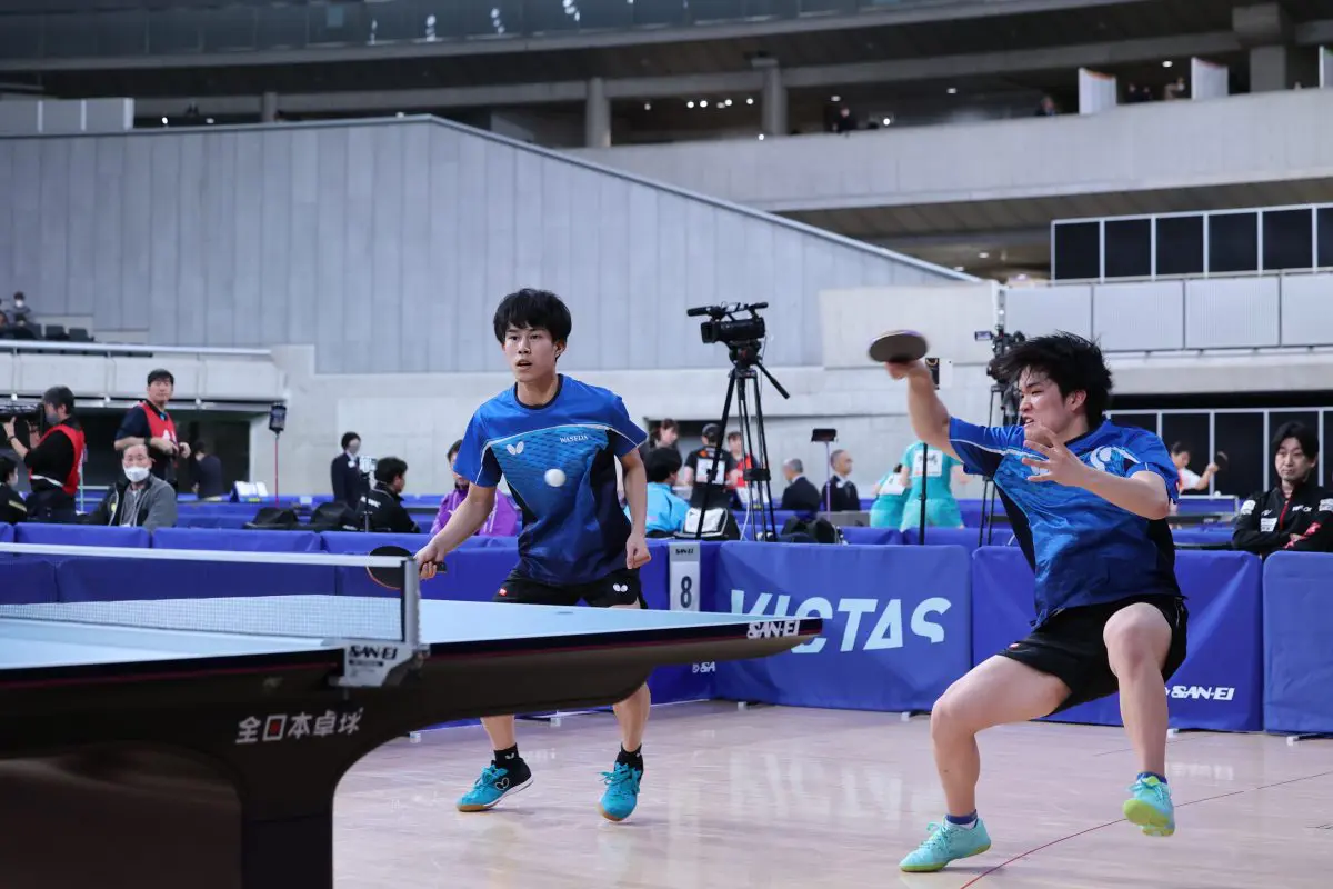 希望が丘高の同級生3人で強豪ペアを次々撃破 ランクまであと一歩で「素直に楽しかった」杉本和也/阿部悠人ペア＜全日本卓球2024＞ |  卓球メディア｜Rallys（ラリーズ）