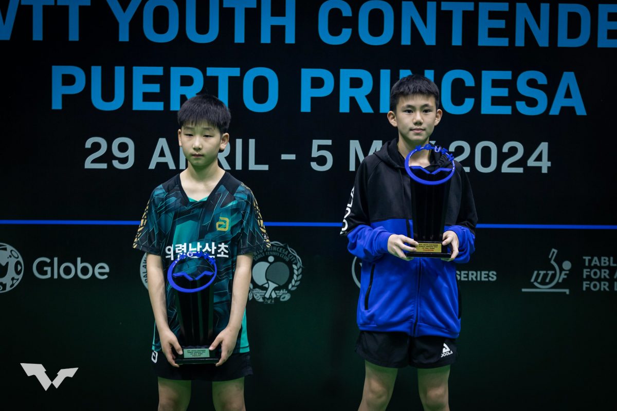 写真：U13男子シングルス表彰式/提供：WTT