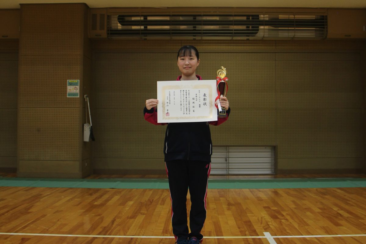 写真：福岡佑菜（金城大）/提供：北信越学生卓球連盟