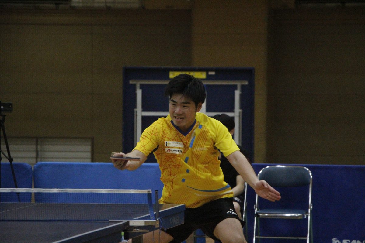 写真：金光将希（北陸大）/提供：北信越学生卓球連盟
